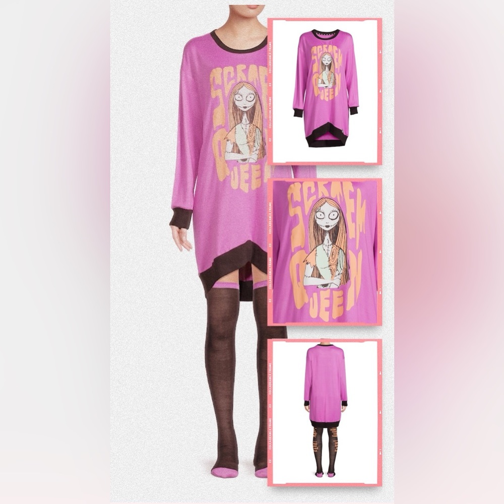 3X Disney's Women's Plus Nightmare Before Christmas Sleepshirt with Socks